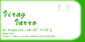 virag varro business card